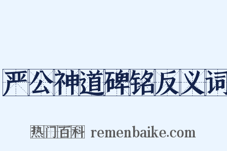 严公神道碑铭反义词是什么意思的图片